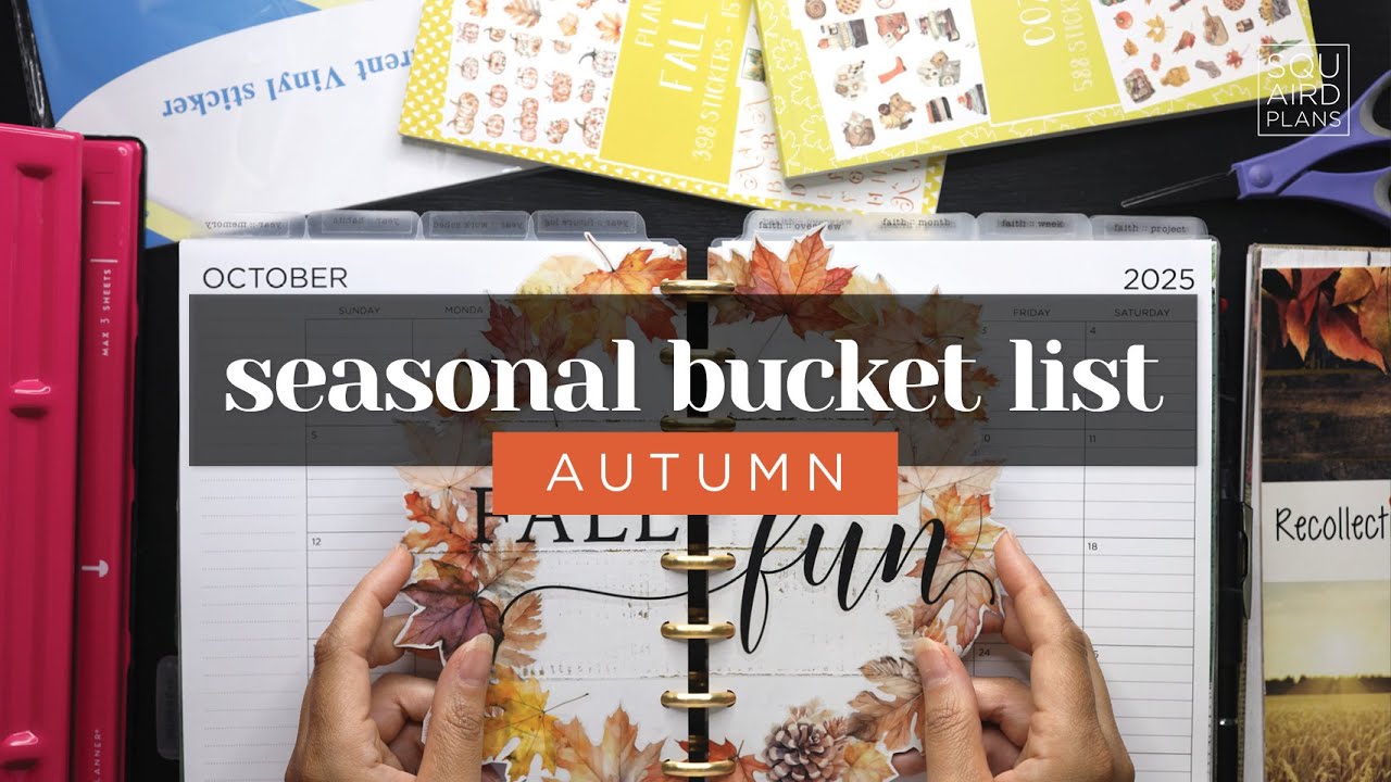 FALL BUCKET LIST PLANNER INSERT + FREE PRINTABLE! Discbound Classic Happy Planner Setup