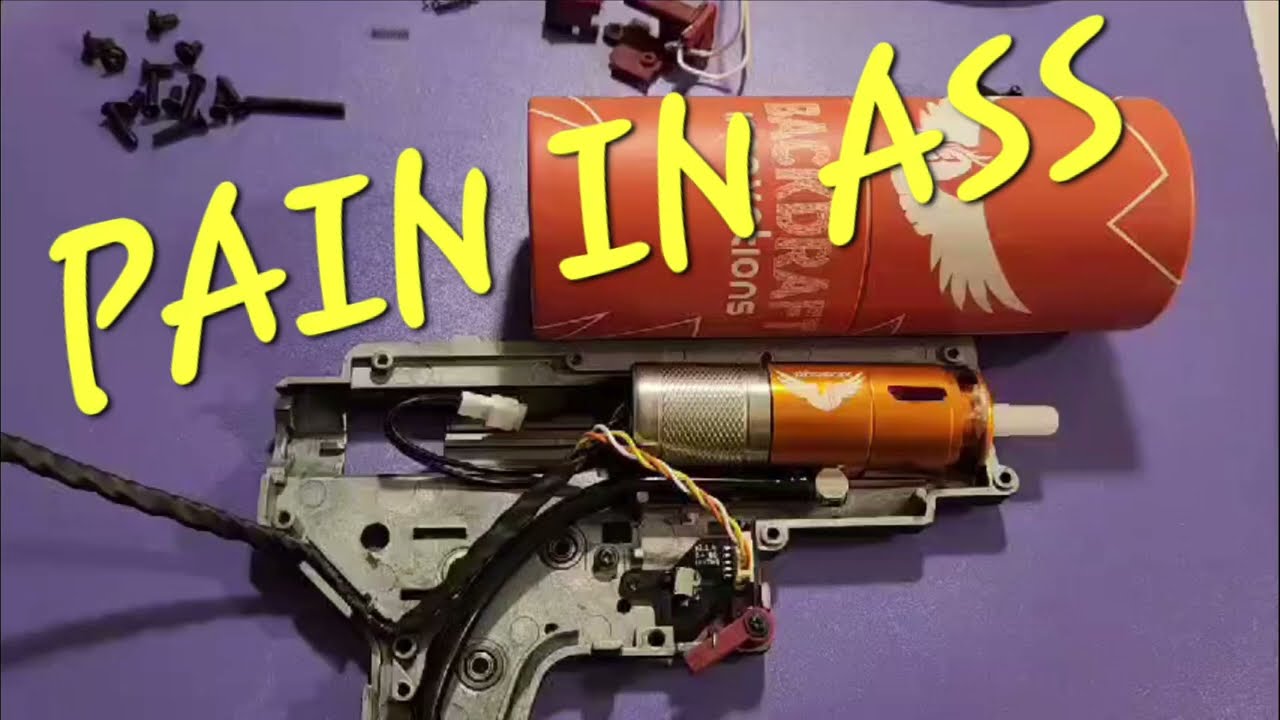 Backdraft Phoenix HPA engine M4 Airsoft Aeg Gearbox install PAIN IN ASS