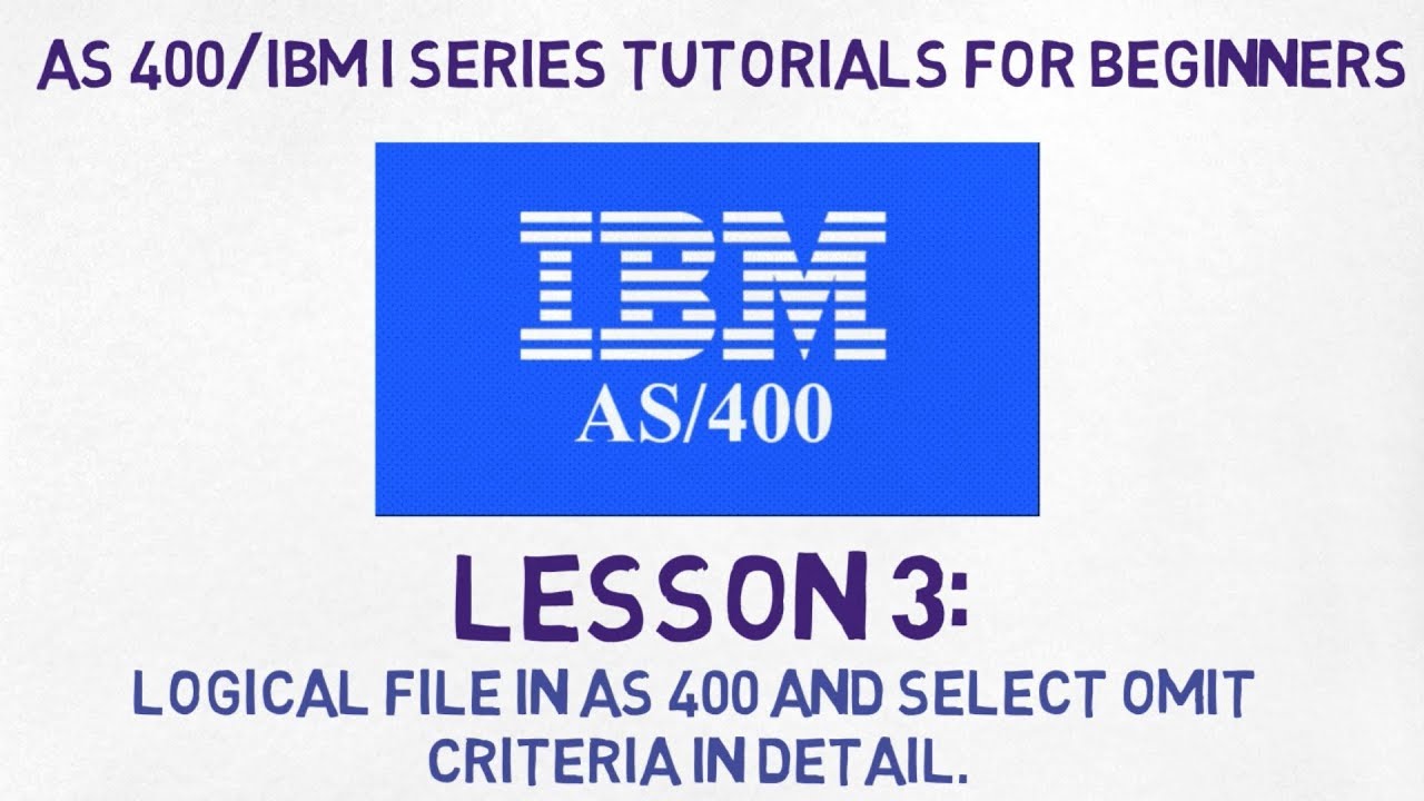 AS 400 tutorial for Beginners | Lesson 3 | Logical File in AS 400 with Select Omit Criteria.
