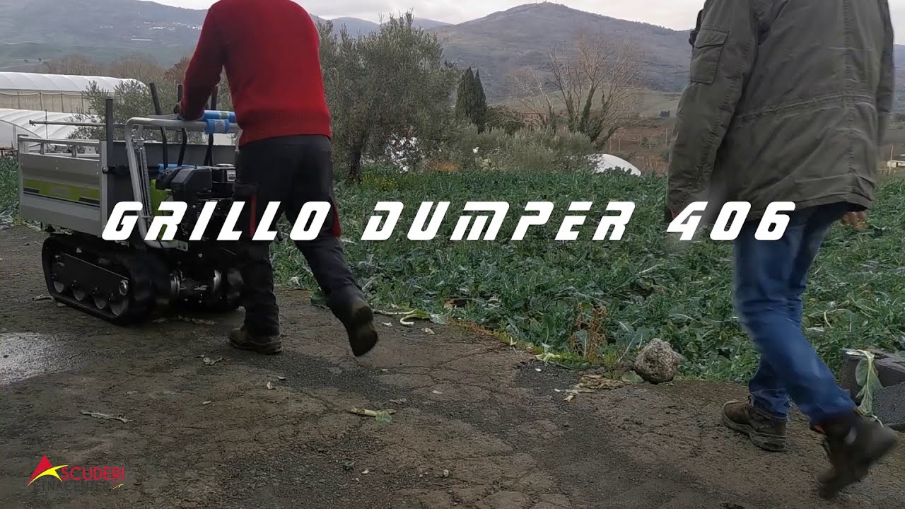 Dumper Grillo 406 | Dimostrazione Motocarriola cingolata 400kg