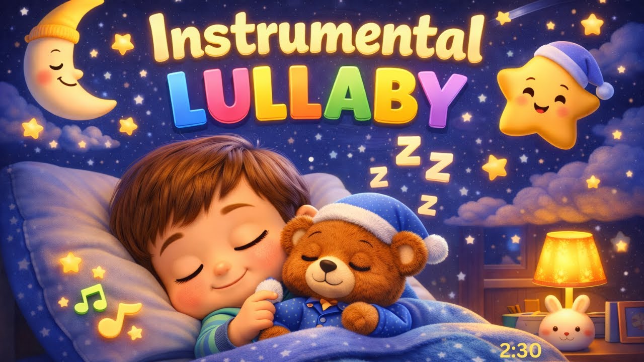 Baby Sleep Music 🌙 Relaxing Instrumental Lullaby for Deep Sleep - 4K Nature Scenes