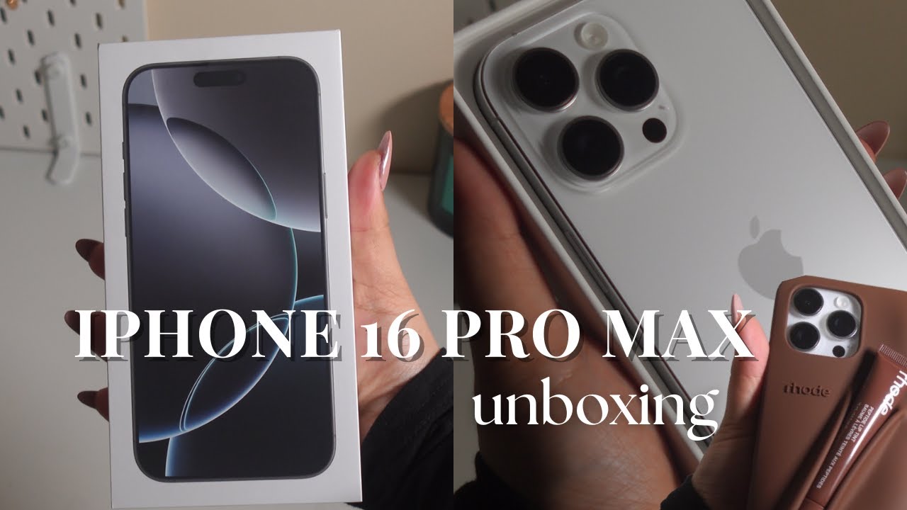 Unboxing iPhone 16 Pro Max | White Titanium | Rhode Lip Case