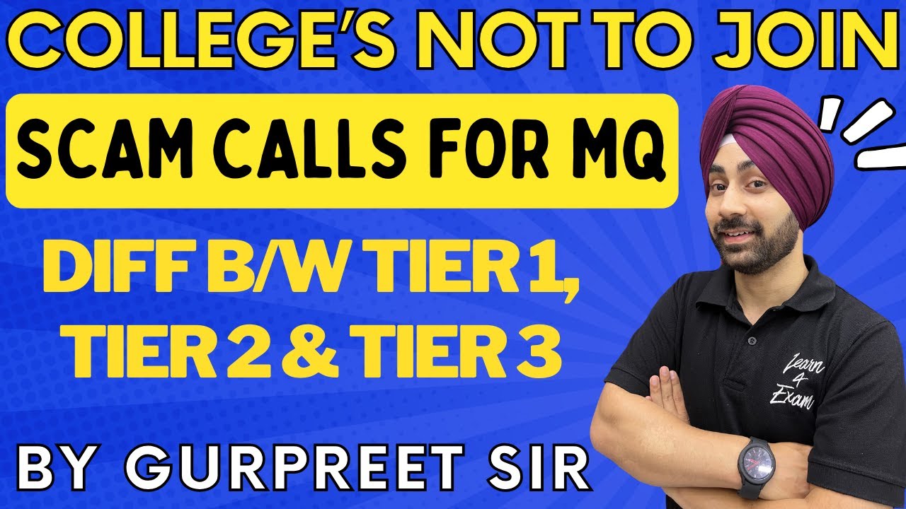 🚨 EXPOSED: Avoid These Colleges 😱 | Quota Scams, Tier 1 vs. Tier 2 vs. Tier 3 Revealed!