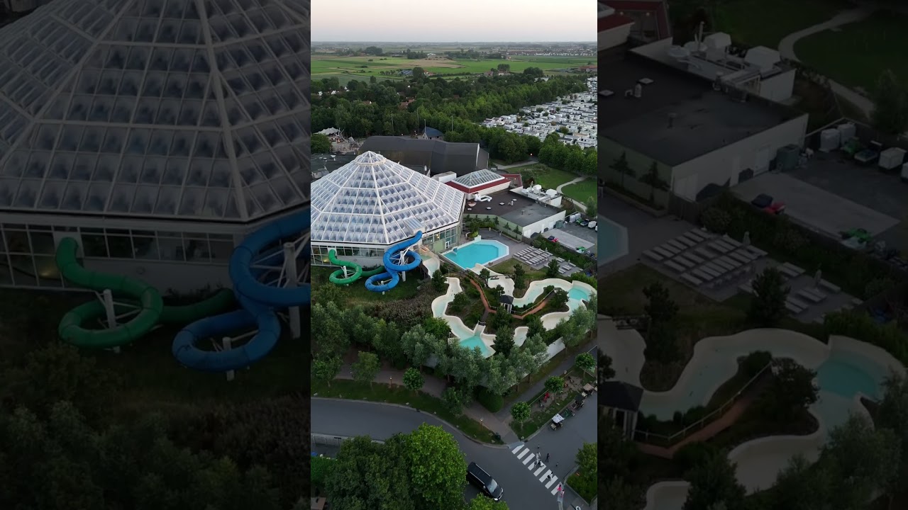 Verken de Aqua Mundo bij Center Parcs De Haan vanuit de lucht! 🌊💚 #centerparcs #aquamundo #waterpark
