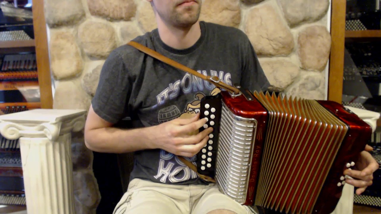 2893 - Red Hohner Double Ray 2 Row Diatonic Accordion BC MM 21 8 $799