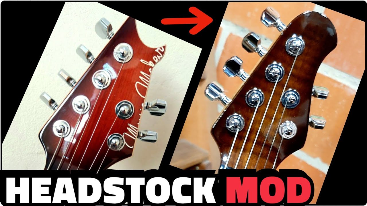 Modificação de Headstock - Lâmina de Flamed Maple