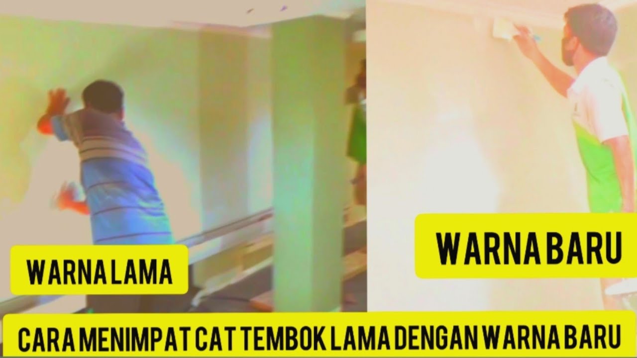 cara menimpa cat tembok lama dengan warna berbeda