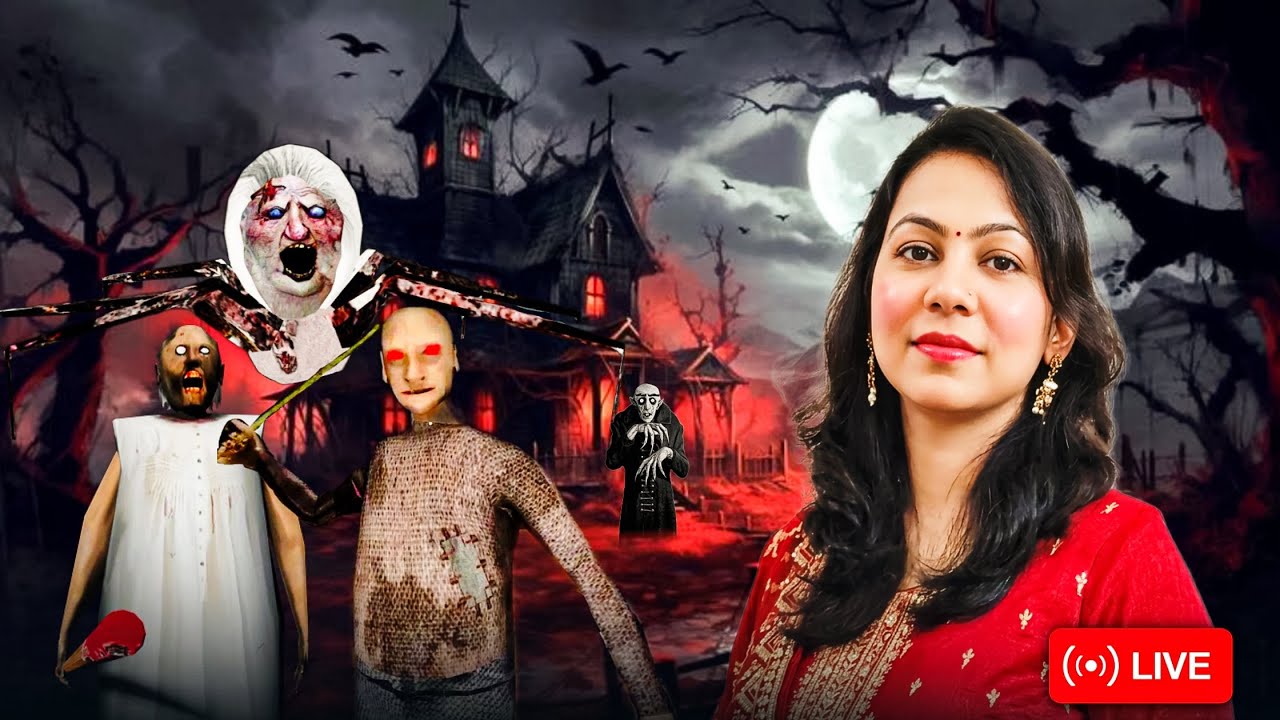 GRANNY LIVE GAMEPLAY || GRANNY LIVE HORROR GAMEPLAY VIDEO #1 #granny #shorts #shortslive #horrorgame