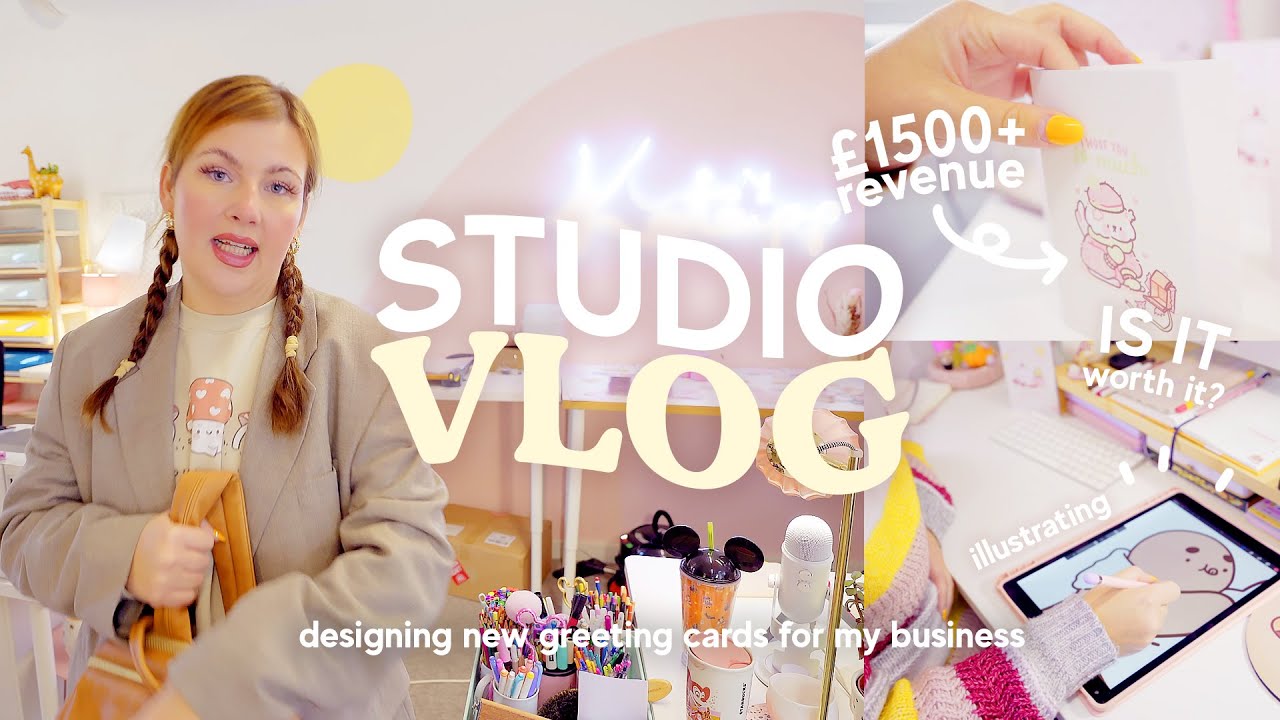 STUDIO VLOG ✸ Making new Greeting Cards, Revenue & Are they worth selling? ~ Small Business Diaries
