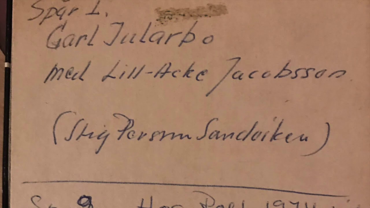 Eskil Carlsson. Privatinspelning från 70-talet