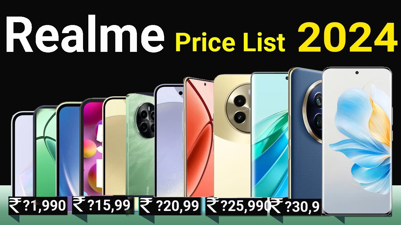 Realme All New & Best Mobiles Price List 2024