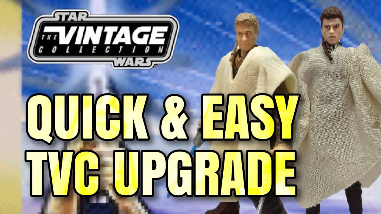 UPGRADE YOUR TVC ANAKIN SKYWALKER PEASANT DISGUISE FIGURE - Star Wars Saga Custom / Hack