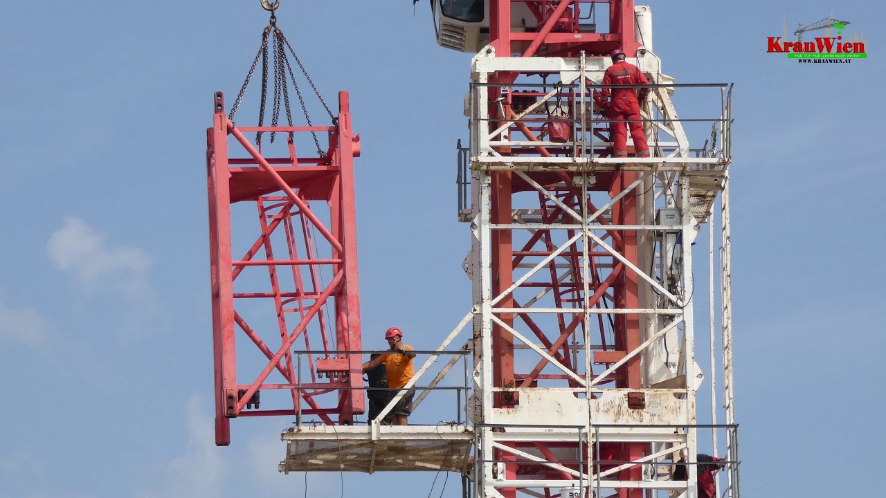 Wolff Kran wird angehoben - Crane Building Itself