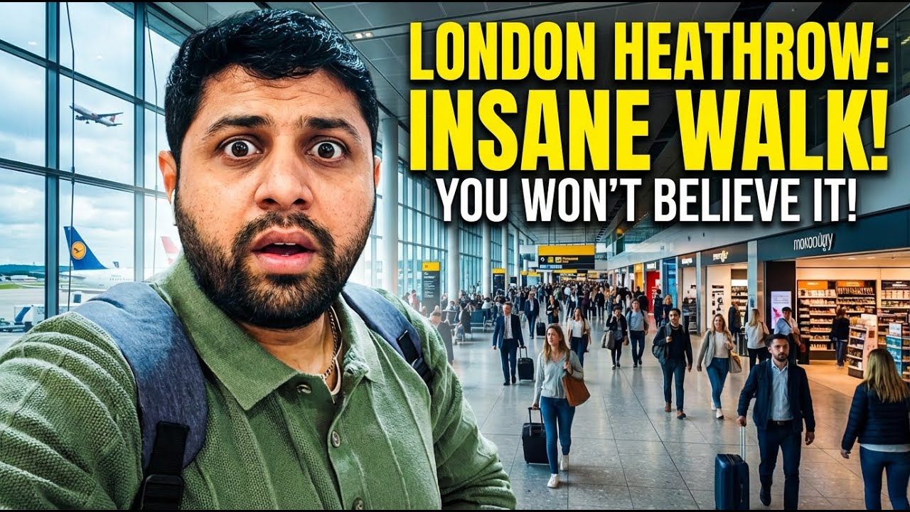 London Heathrow Airport Walk | Walking Trails, Terminals & Views | Airport Vlog 2026