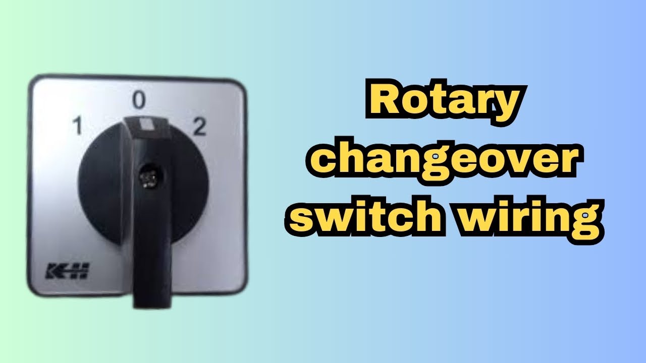 How to do rotary changeover switch wiring in English.  #jbtechnicians #electrical #changeoverswitch