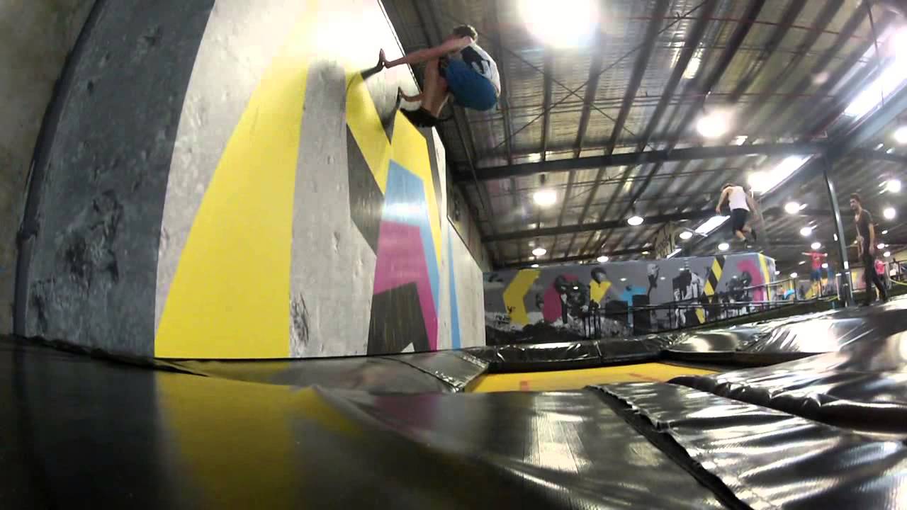 Freeski trampoline training at Bounce Inc., Melbourne