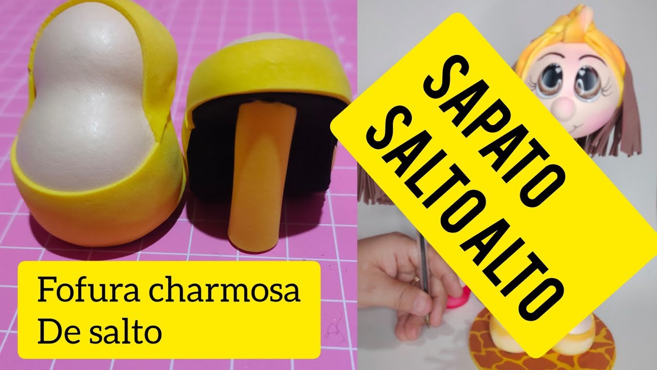 1 PARTE sapato de salto alto fofucha na caneta DIA INTERNACIONAL DA MULHER