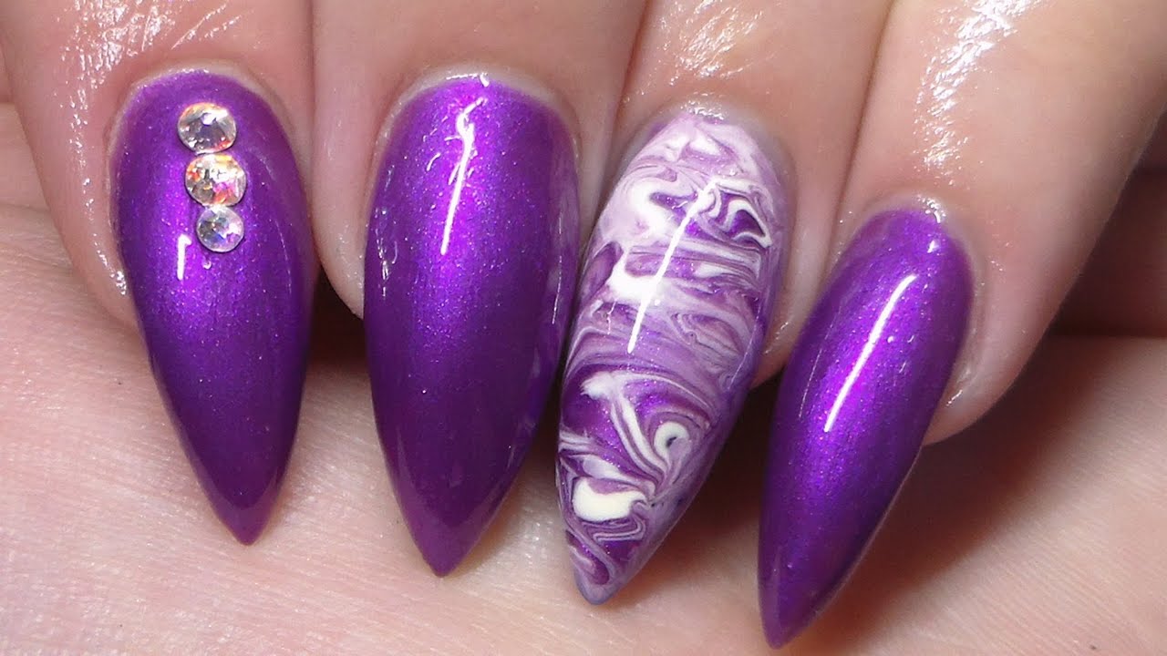 Acrylic Nails | Purple | Madam Glam Gel Polish