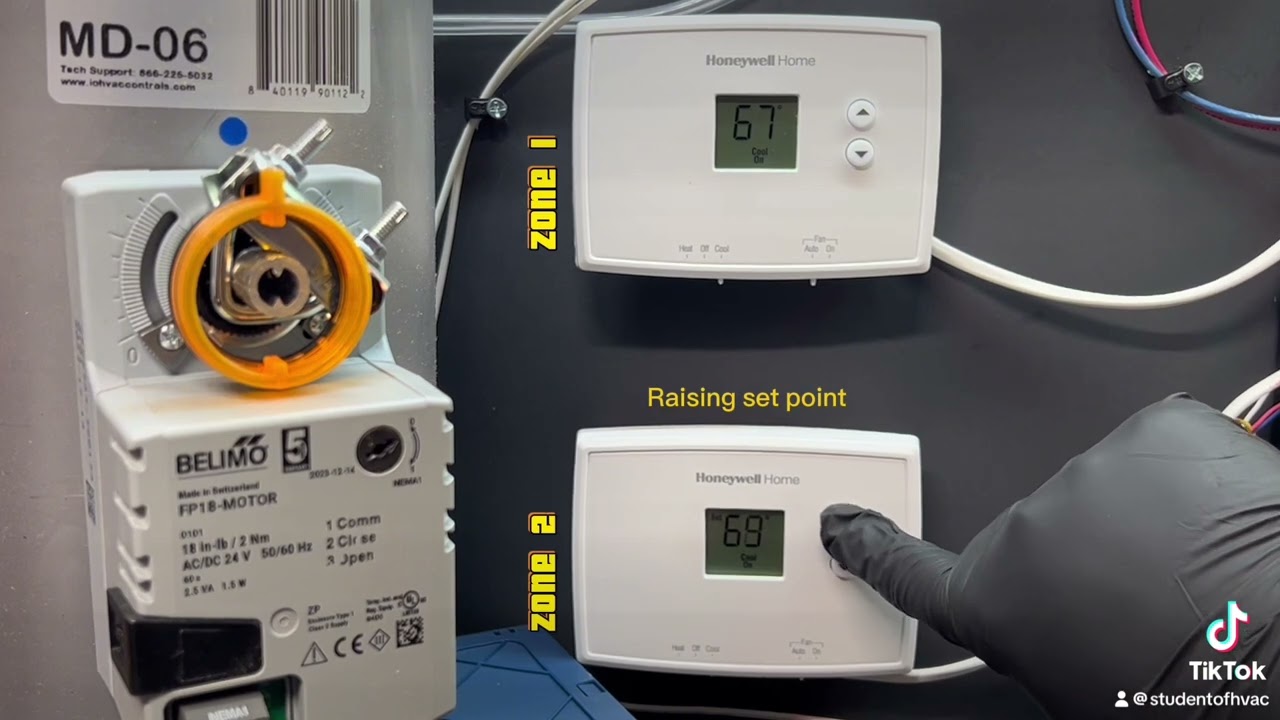 iO HVAC Controls 3 zone ESP panel DAMPER control