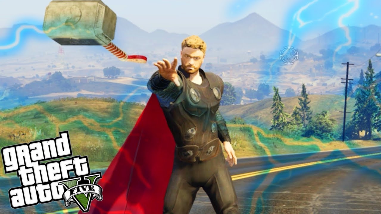 GTA V - MODS - THOR! A Habilidade Mais INCRÍVEL!