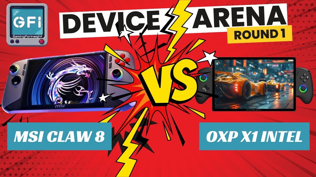 MSI Claw 8 vs. OXP X1 (Intel) - Device Arena (Round 1)