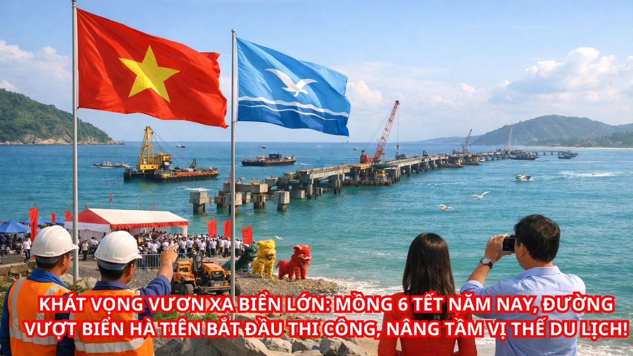 KHÁT VỌNG VƯƠN XA BIỂN LỚN:  ĐƯỜNG VƯỢT BIỂN HÀ TIÊN BẮT ĐẦU THI CÔNG, NÂNG TẦM VỊ THẾ DU LỊCH!