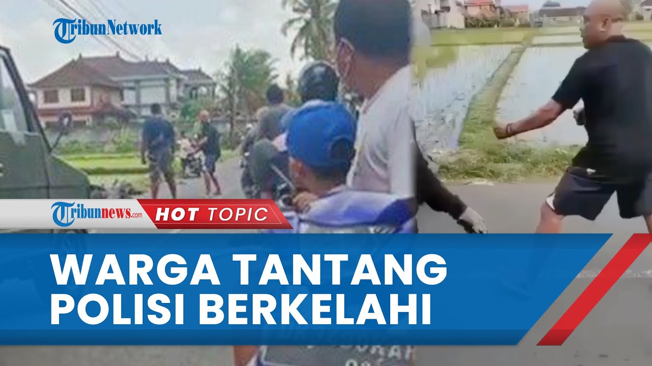 Diduga Terserempet, Oknum Warga Gianyar Bali Tantang Anggota Polsek Sukawati Berkelahi di Jalan