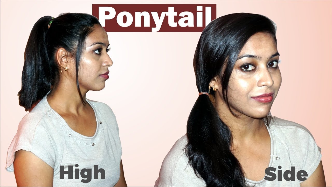 Ponytail Hairstyles - High & Side Pony | Easy Hairstyle for School, College, Work - Deepika Style