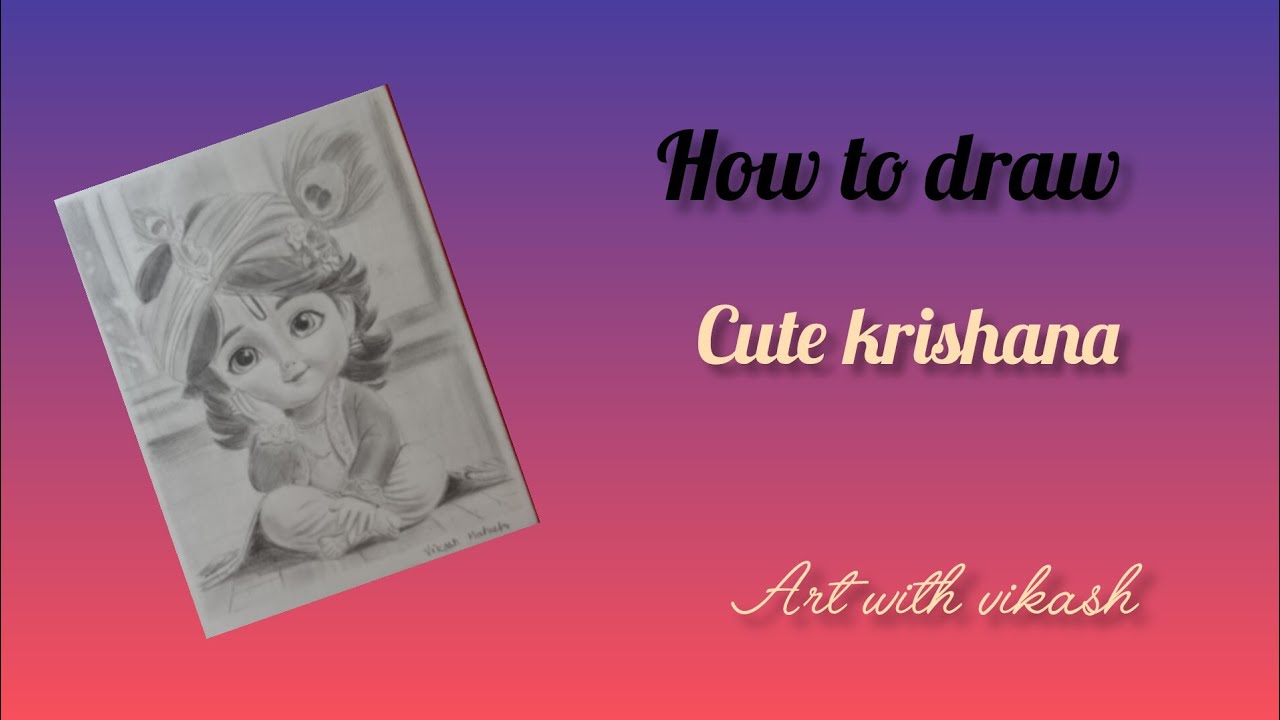 Art with Vikash is live How to draw krishna part 2