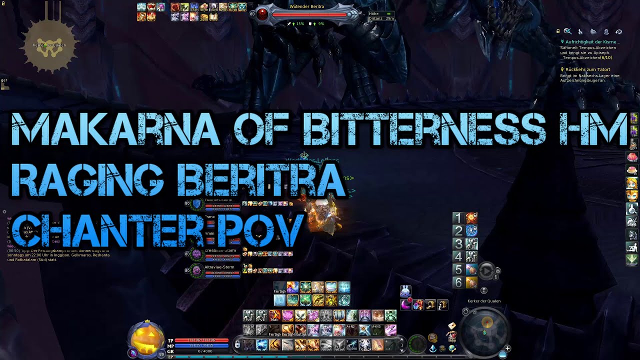 Aion 7.7 EU Makarna of Bitterness Hard Mode Raging Beritra (Chanter POV)