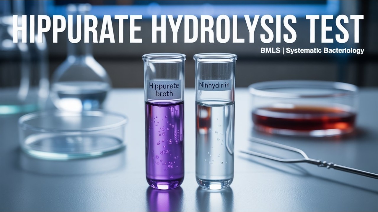 Hippurate Hydrolysis Test | Principle, Procedure & Interpretation | Systematic Bacteriology | BMLS