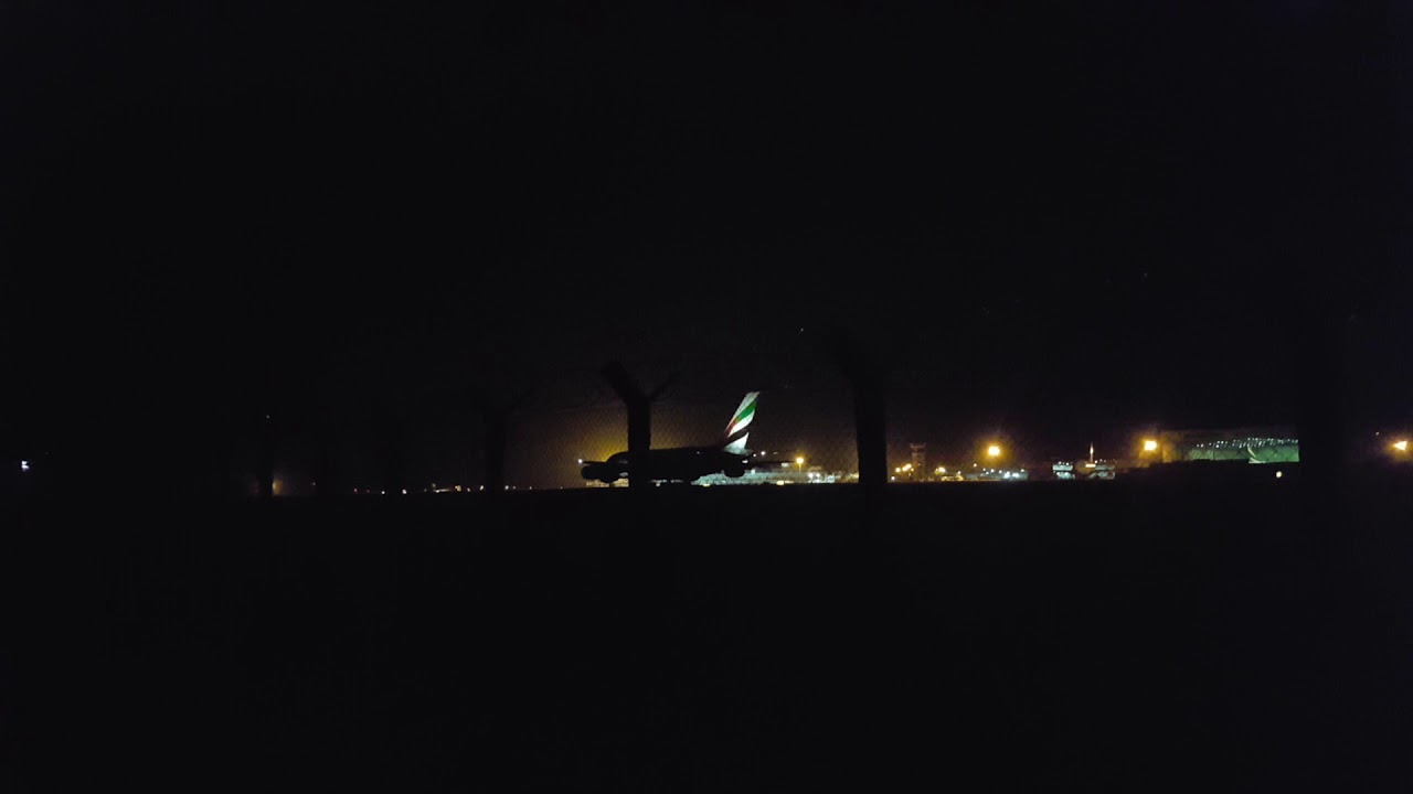 Emirates Take off from Plaisance Mauritius to Dubai UAE