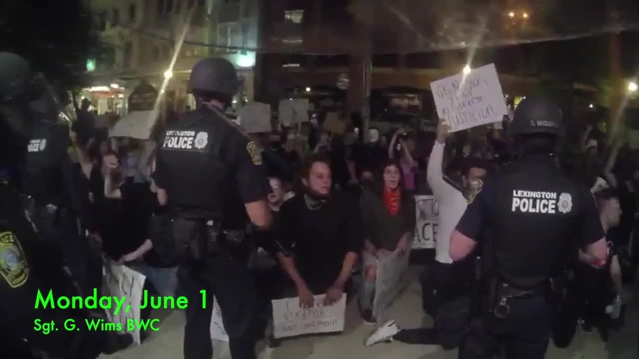 Lexington Police release body cam footage from protests