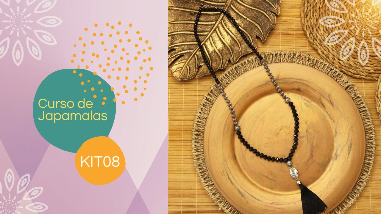 Curso de Japamalas - Passo a Passo Preto e Grafite com Cristais e ABS (KIT08)