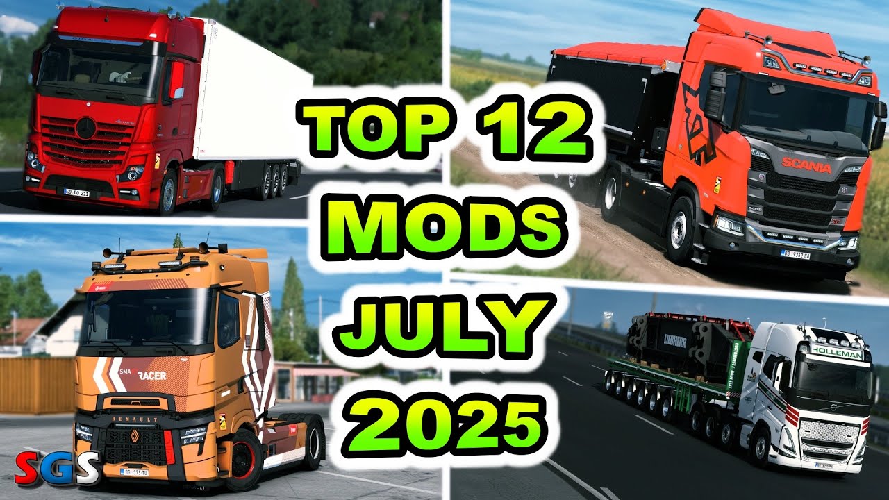 |ETS2 1.55| TOP 12 MODS - JULY [2025]