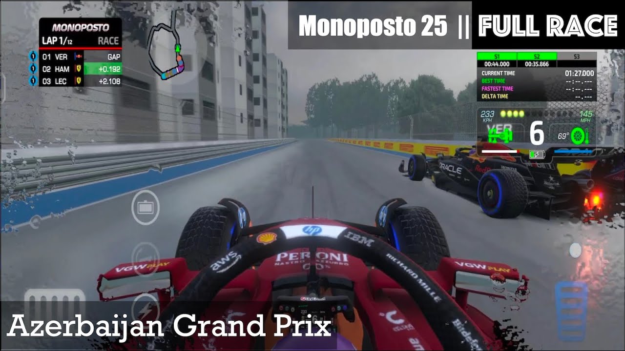 Monoposto 2025: FULL RACE (wet) | Azerbaijan Grand Prix | Race 5 | 2025 Championship