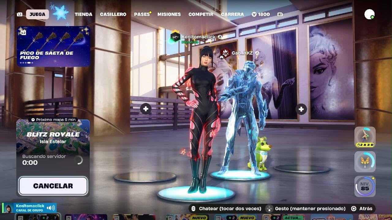 Ganamos 3 seguidas de blitz con Axel en Fortnite