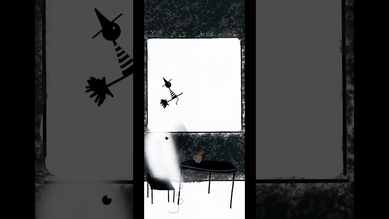 Don&rsquo;t spill your coffee! #ghost #animation #coffee #digitalart #spooky #halloween #flipaclip #art