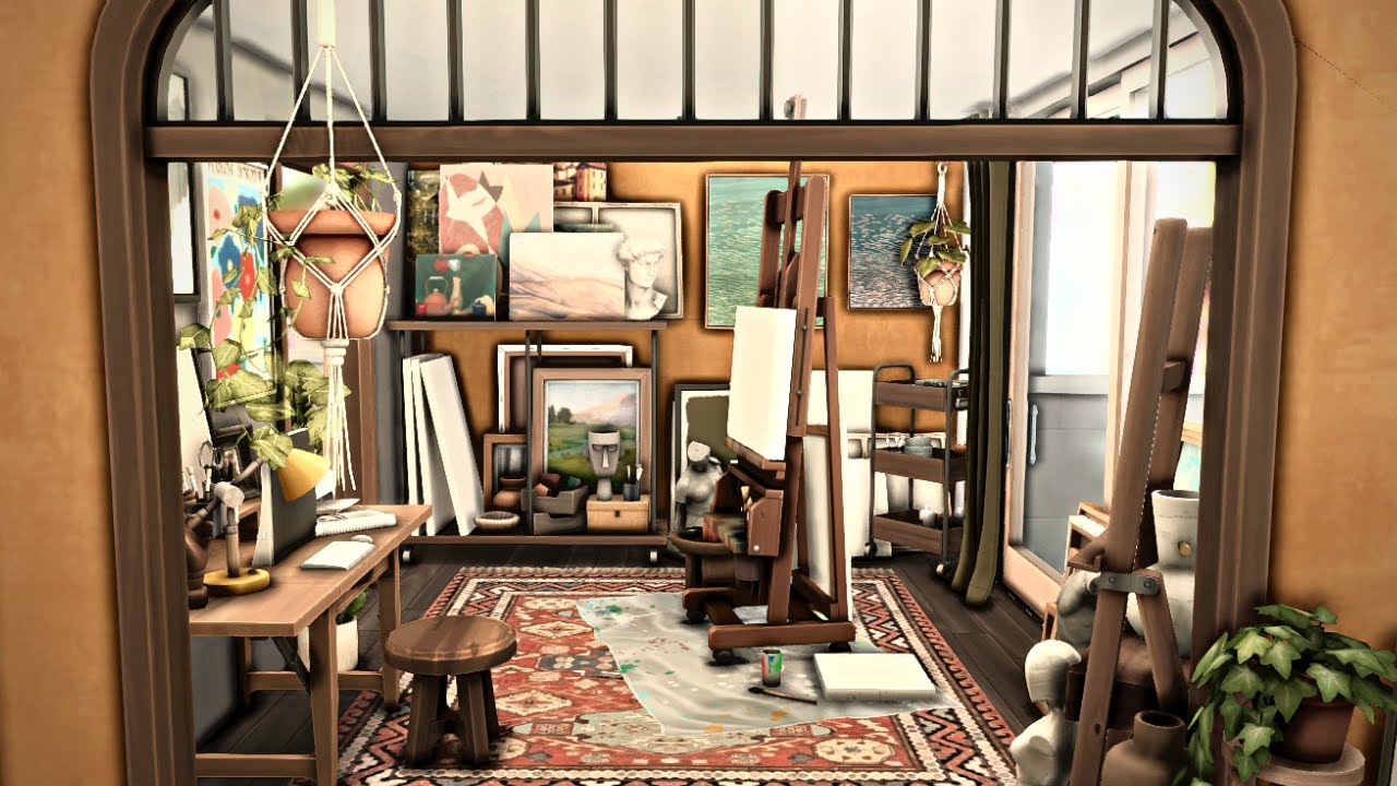 artist's apartment | The Sims 4 apartment renovation: speed build