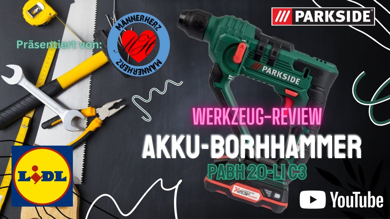 Parkside Akku Bohrhammer PABH20-Li C3 Review