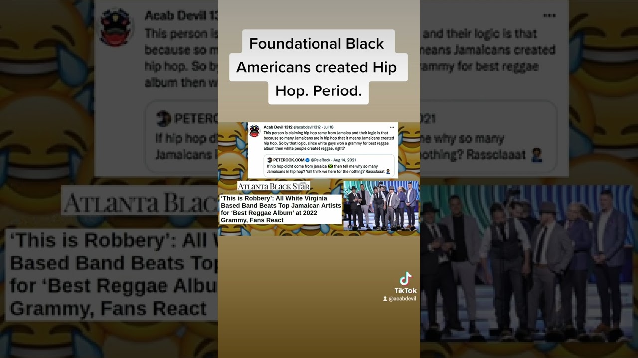Foundational Black Americans created Hip Hop. #hiphop #reggae #shorts #acabdevil #fba