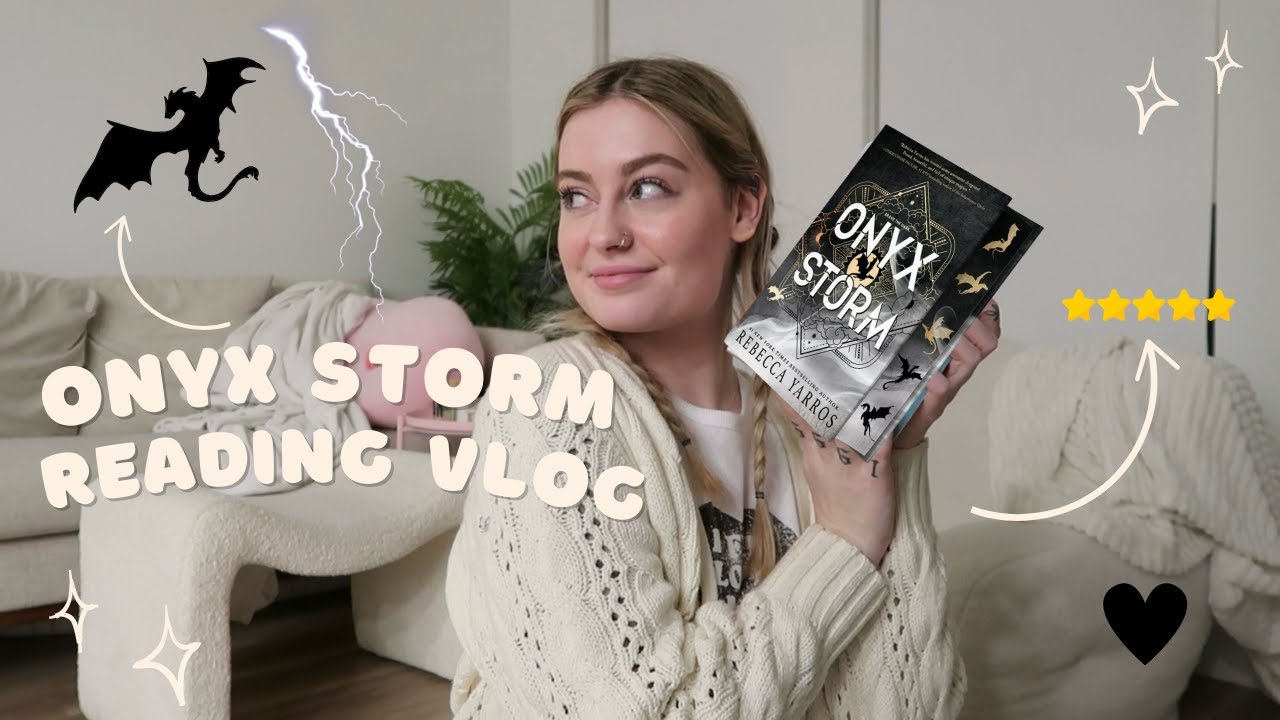 onyx storm reading vlog! ⚡🐉🖤 *non spoiler*