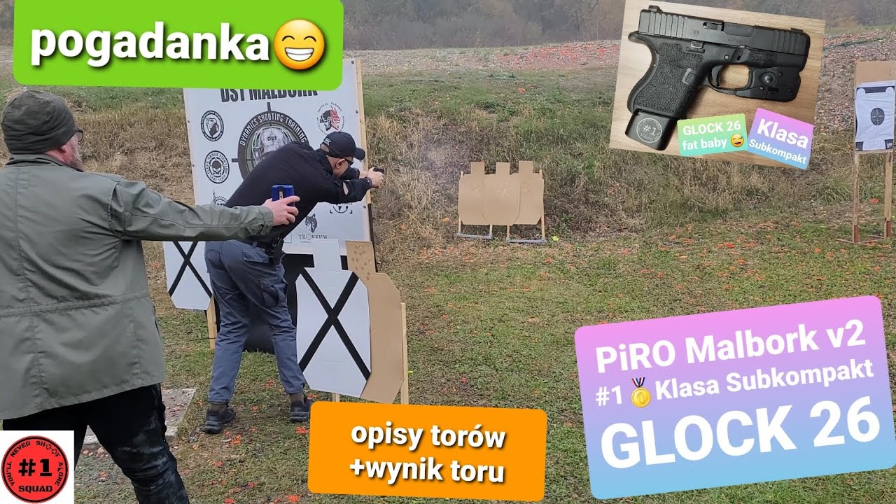 Zawody PiRO Malbork 🥇#1 subkompakt Glock 26 mój pierwszy raz z Glock 26  26.10.2024 🔫do noszenia