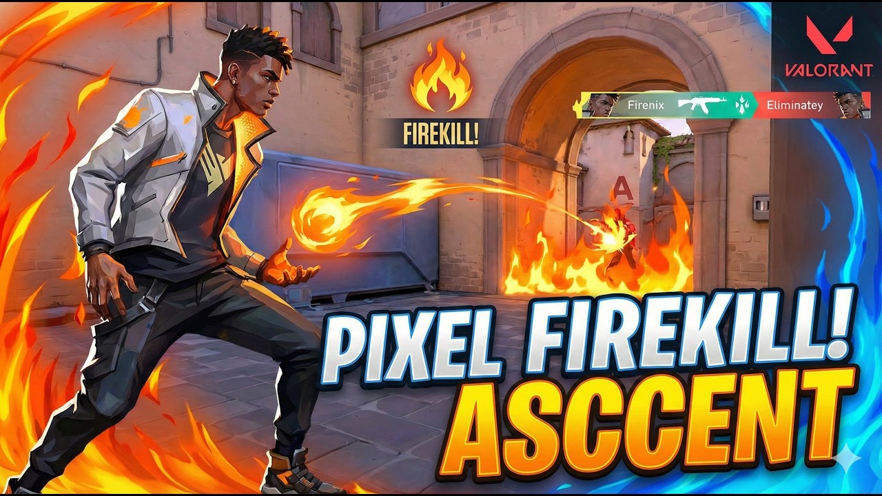 Valorant Ascent - Phoenix faz kills e firekill com pixel