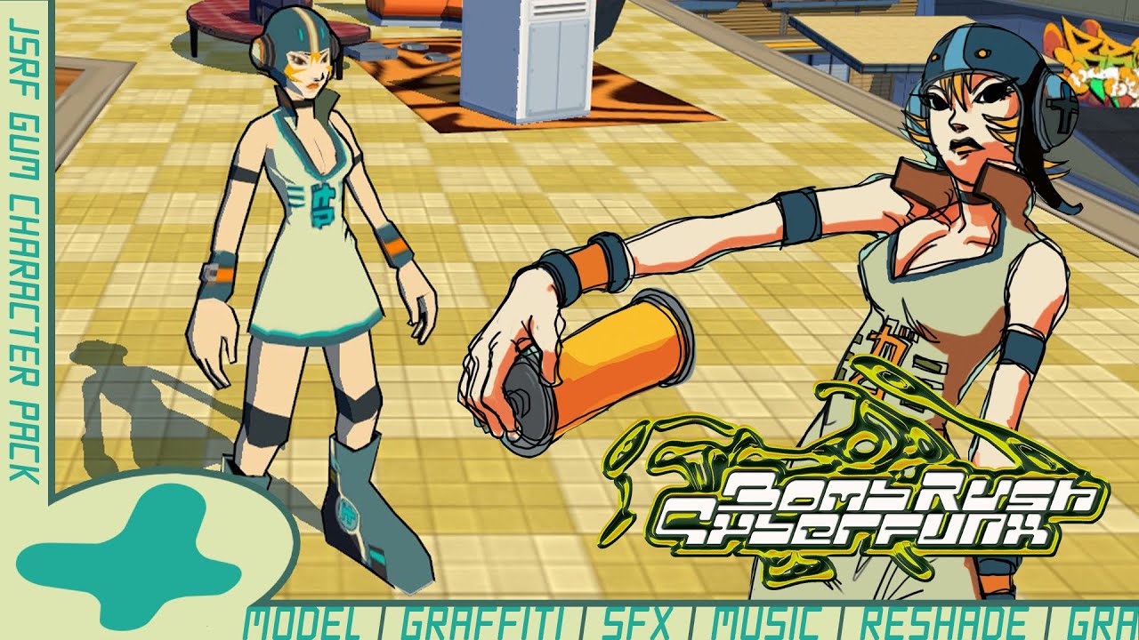 JSRF Gum Character Pack Mod Trailer - Bomb Rush Cyberfunk