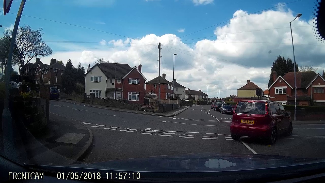 MOPED BU66 ??? Moat Road, Walsall, Dashcam Crash (Birmingham Area) Front View