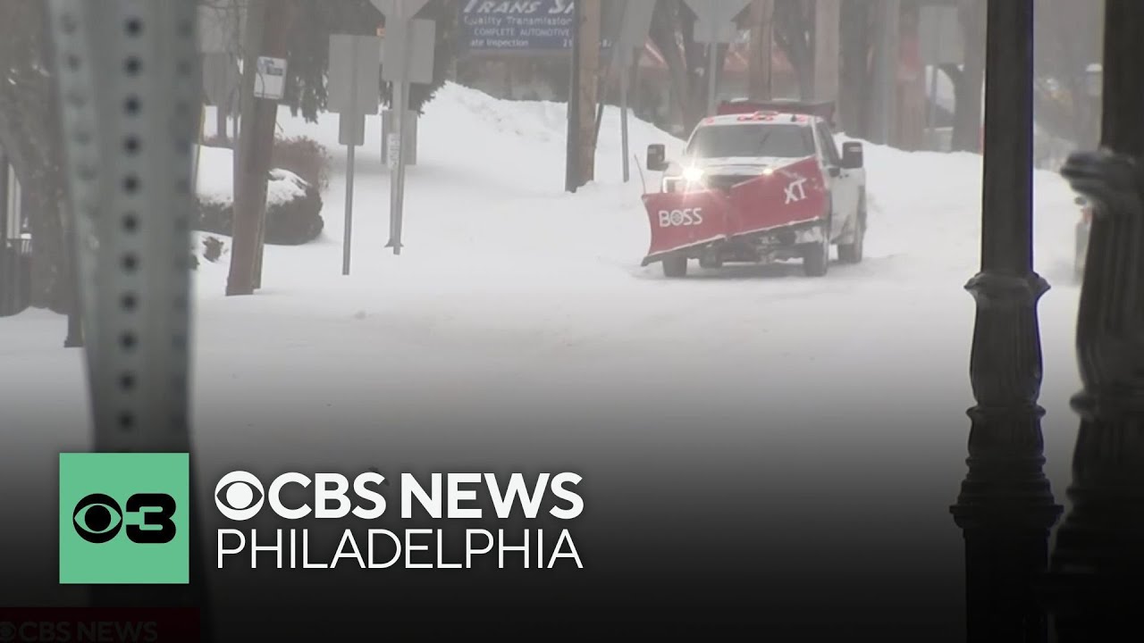 Crews in Doylestown, Pennsylvania, describe conditions on the roads during snowstorm