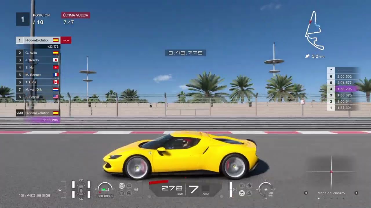 Gran Turismo 7 - Carrera monomarca de Ferrari 296 GTB en Yas Marina Circuit