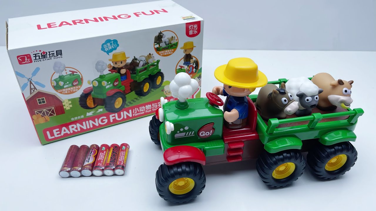 Unboxing Electric Toys | Small Animals and Farmer Tractor 🚜 | ASMR Toy Review