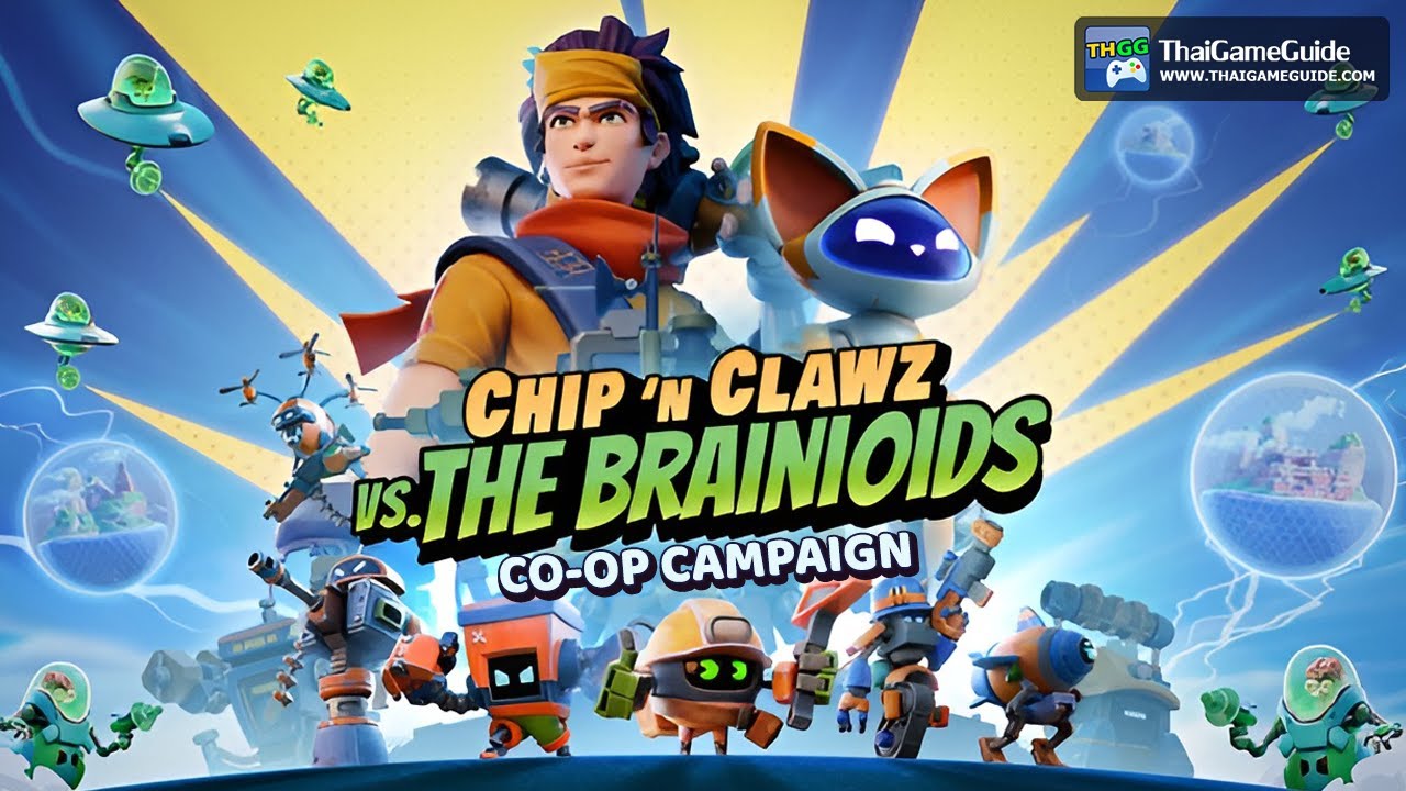 New PC Game! Chip ‘n Clawz vs. The Brainioids — Action TD (2-Player Online Co-op) | Full Gameplay